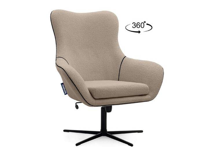 KONSIMO® Drehsessel QUARRO, Neigungsverstellung der Rückenlehne, mit 360° Drehfunktion, braun von OTTO