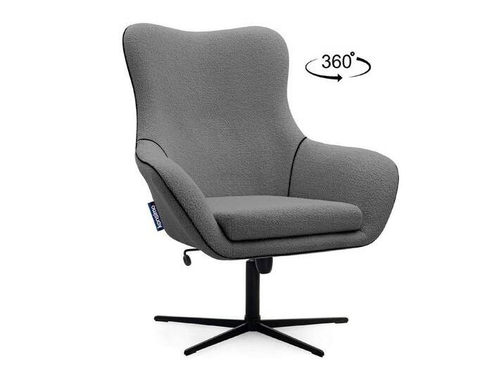 KONSIMO® Drehsessel QUARRO, Neigungsverstellung der Rückenlehne, mit 360° Drehfunktion, grau von OTTO