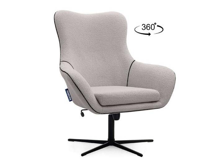 KONSIMO® Drehsessel QUARRO, Neigungsverstellung der Rückenlehne, mit 360° Drehfunktion, grau von OTTO