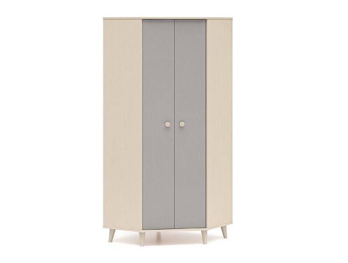 KONSIMO® Eckschrank PUNGI Eckkleiderschrank, Kinderzimmer, hergestellt in der EU Einlegeböden, Kleiderstangen, sanft schließend, beige grau von OTTO