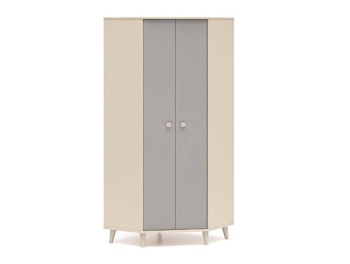 KONSIMO® Eckschrank PUNGI Eckkleiderschrank, Kinderzimmer, hergestellt in der EU Einlegeböden, Kleiderstangen, sanft schließend, beige grau von OTTO