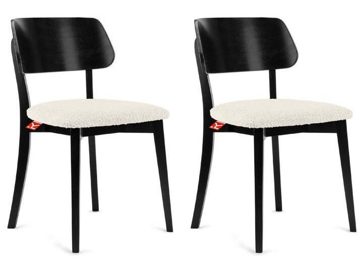 KONSIMO® Holzstuhl VINIS Esszimmer Stuhl Küchenstuhl Wohnzimmerstuhl Polsterstuhl Schwarz (Esszimmerstühl, 2 St), Gestell aus Buche Massivholz, hergestellt in der EU von OTTO