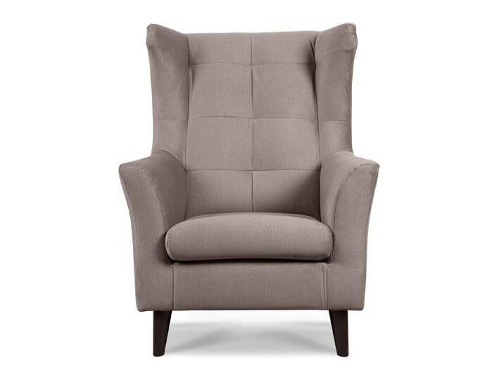 KONSIMO® Ohrensessel SALIS Sessel mit Armlehne, wasserabweisender Oberstoff,gewellte Feder und Schaumstoff im Sitz, beige braun von OTTO