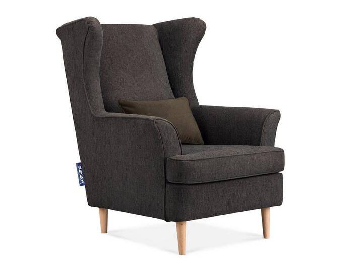 KONSIMO® Ohrensessel STRALIS Sessel, zeitloses Design, blau braun, ohne Hocker von OTTO