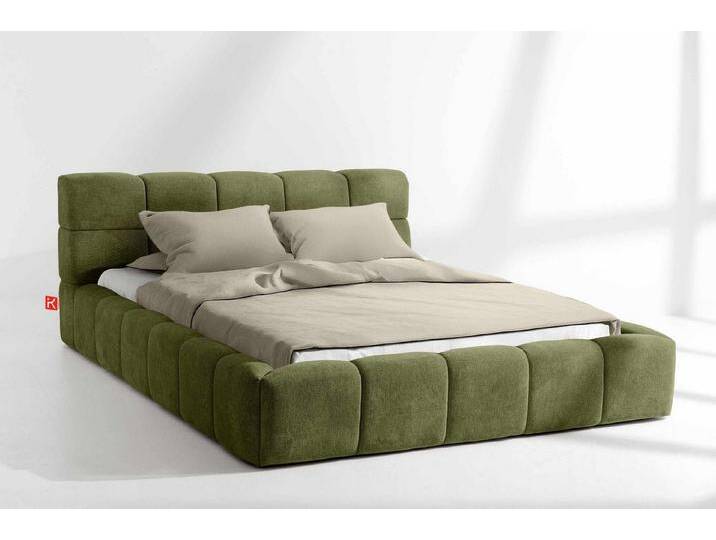 KONSIMO® Polsterbett Doppelbett AERI mit Stauraum, ohne Matratze, hergestellt in der EU (140/160/180/200 cm x 200 cm), handgefertigt, mit Massivholzrahmen, gepolstertes Kopfteil von OTTO