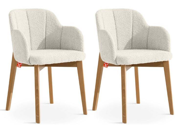 KONSIMO® Polsterstuhl LONIS Esszimmerstühle (2er Set), Loungesessel, hergestellt in der EU (2 St), superstabiler Buchenholzrahmen, Modern, mit Armlehnen von OTTO