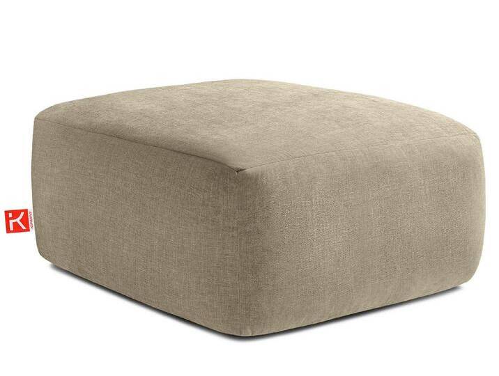 KONSIMO® Sitzhocker BUFFO Pouf, Polsterhocker, hergestellt in der EU, extrem weicher und bequemer Sitz, mit gewellter Feder, Modern, braun von OTTO