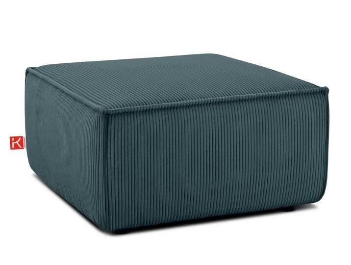 KONSIMO® Sitzhocker NAPI Pouf, hergestellt in der EU, mit Wellfedern in der Sitzfläche, blau, blau von OTTO