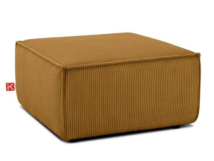 KONSIMO® Sitzhocker NAPI Pouf, hergestellt in der EU, mit Wellfedern in der Sitzfläche, gelb, gelb von OTTO
