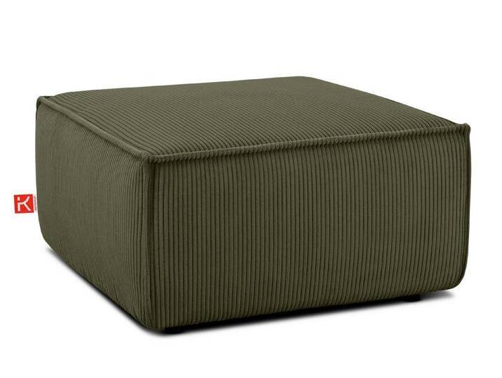 KONSIMO® Sitzhocker NAPI Pouf, hergestellt in der EU, mit Wellfedern in der Sitzfläche, grün, oliv von OTTO