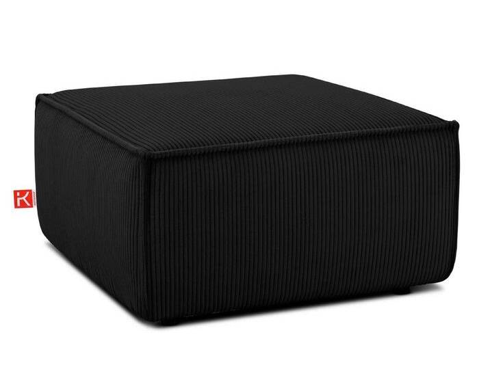 KONSIMO® Sitzhocker NAPI Pouf, hergestellt in der EU, mit Wellfedern in der Sitzfläche, schwarz, schwarz von OTTO