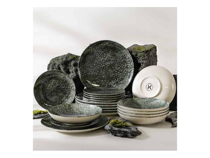 KONSIMO Tafelservice MERCURO Geschirr-Set, hergestellt in der EU, (18-tlg), 6 Personen, Porzellan, spülmaschinengeeignet, mikrowellengeeignet, Rundform von OTTO