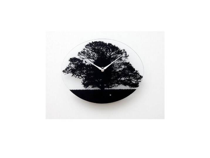 KOOKOO Wanduhr Tree design, schwarz, schwarz m. Funkqw von OTTO
