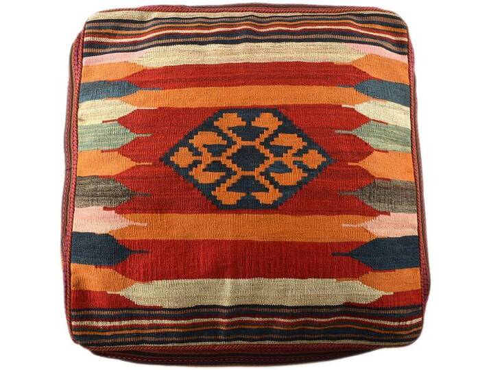 KUHFELL online & NOMAD Pouf ORIENT KELIM POUF SITZKISSEN BODENKISSEN FUßHOCKER 70 x 70 x 30 cm, 8009 von OTTO
