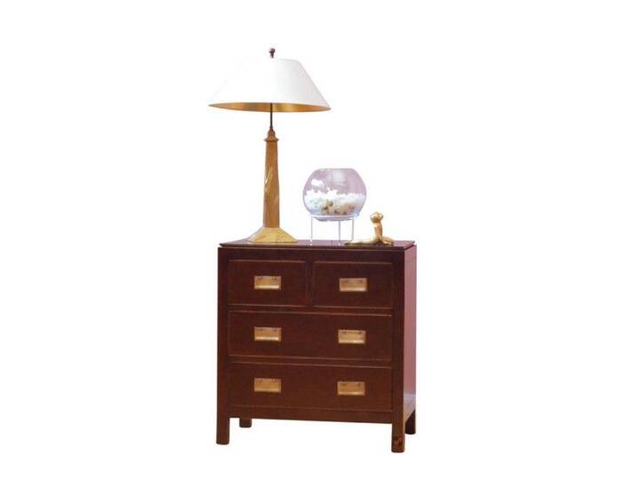 Kai Wiechmann Kommode Kommode Asia klein braun, Sideboard, Anrichte (vier Schubladen), Vintage Massivholz 70x74x40 cm braun von OTTO