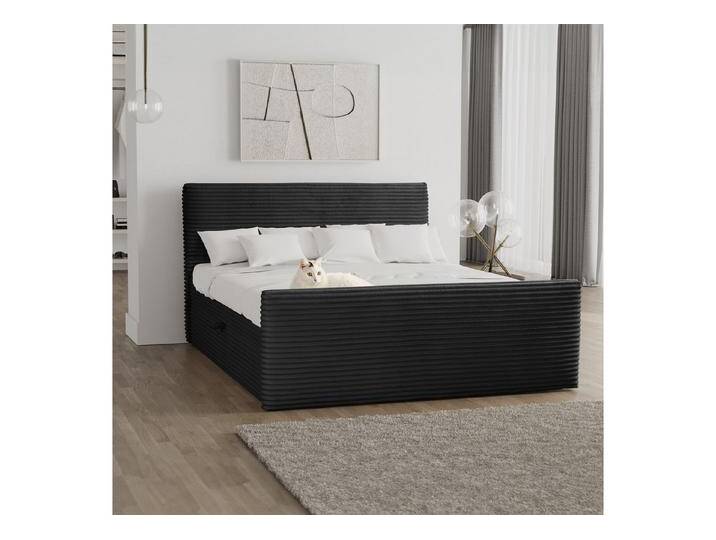 Kaiser Möbel Boxspringbett Trento mit Bettkasten, Topper und Bonellmatratze, VELO Stoff (Komplett-Set (Bettgestell, Matratze, Topper), mit Topper mit Bettkasten antibakterieller Bezug einfache Montage von OTTO