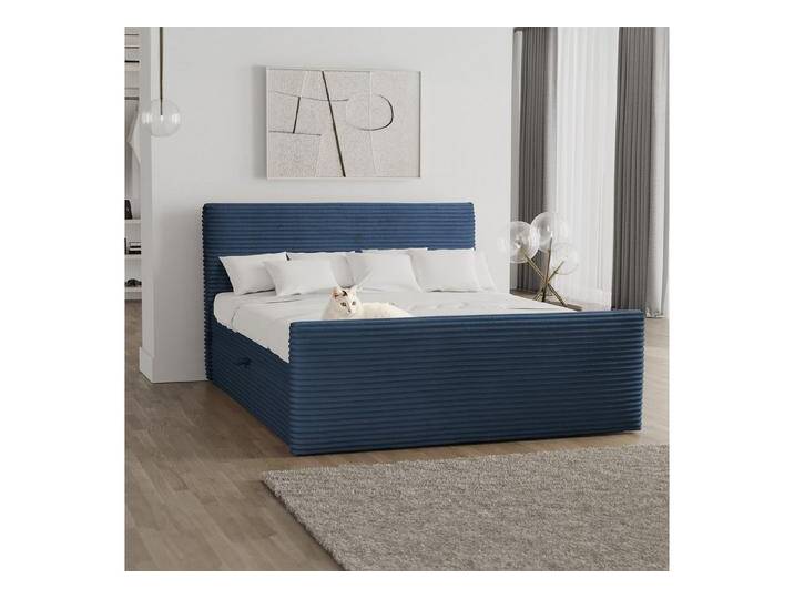 Kaiser Möbel Boxspringbett Trento mit Bettkasten, Topper und Bonellmatratze, VELO Stoff (Komplett-Set (Bettgestell, Matratze, Topper), mit Topper mit Bettkasten antibakterieller Bezug einfache Montage von OTTO