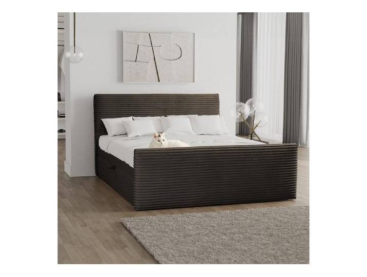 Kaiser Möbel Boxspringbett Trento mit Bettkasten, Topper und Bonellmatratze, VELO Stoff (Komplett-Set (Bettgestell, Matratze, Topper), mit Topper mit Bettkasten antibakterieller Bezug einfache Montage von OTTO