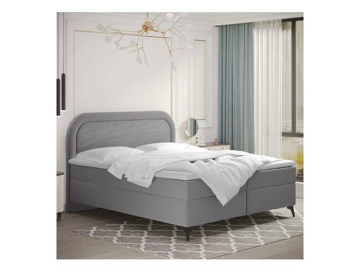 Kaiser Möbel Boxspringbett Valentino mit Bettkasten, Topper und Bonellmatratze – edles Design (Bettgestell mit Matratze und Topper, Set aus Bettgestell, Matratze und Topper), Visko-Topper,Stauraum unter Lattenrost,Silberner Bezug,Hoher Komfort von OTTO