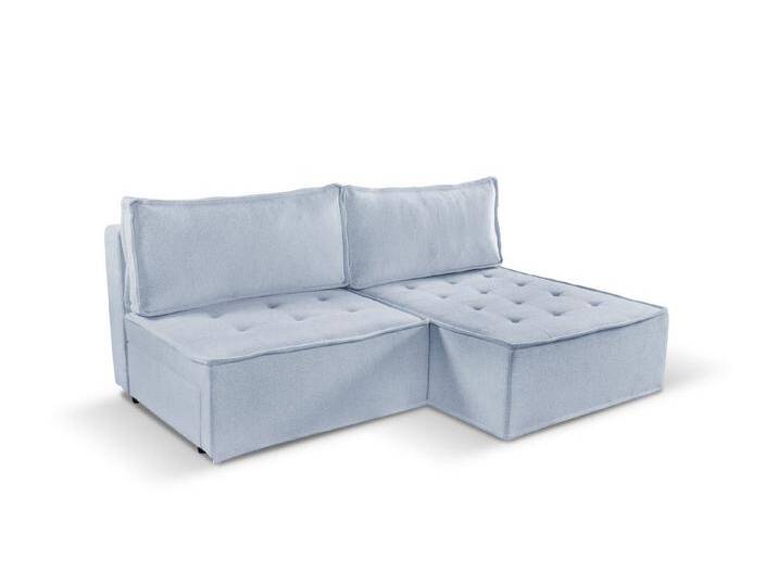 Kaiser Möbel Ecksofa Bohoo Mini modernes Ecksofa mit Schlaffunktion, grau, Ottomane Rechts, Hellgrau von OTTO