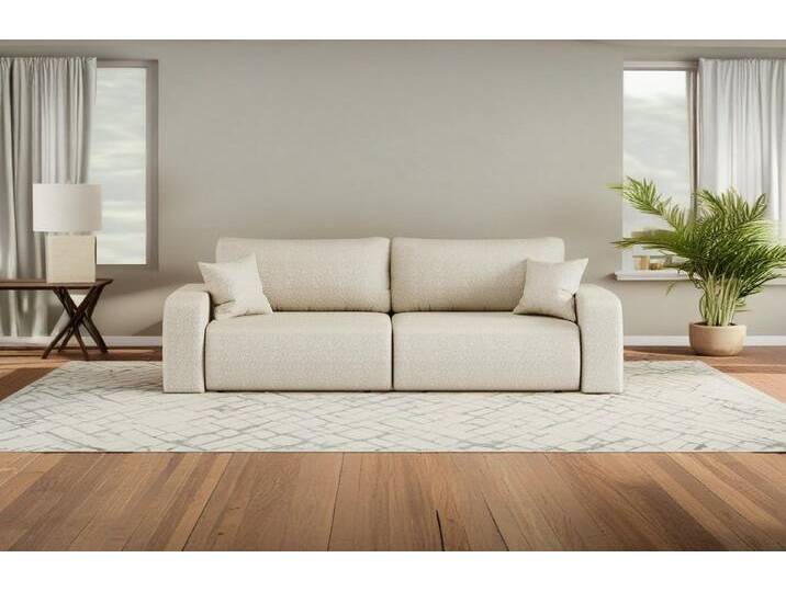 Kaiser Möbel Schlafsofa MILANO und Bettkasten Stoff Poso und Quelle, Bequem, praktisch, breite Farbpalette, Schlaffunktion, Bettkapazität, beige, Ecru von OTTO