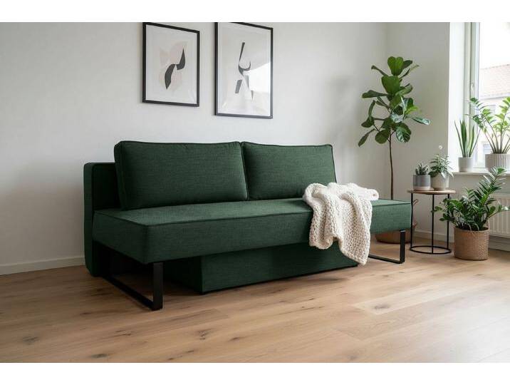 Kaiser Möbel Schlafsofa NOMI mit Bettkasten und Schlaffunktion,Strukturstoff Faro, Hochwertige Metallfüße,Strapazierfähiger Strukturstoff Faro, grün Kaiser Möbel Schlafsofa NOMI mit Bettkasten und Schlaffunktion,Strukturstoff Faro, Hochwertige Metallfüße,Strapazierfähiger Strukturstoff Faro, grün von OTTO
