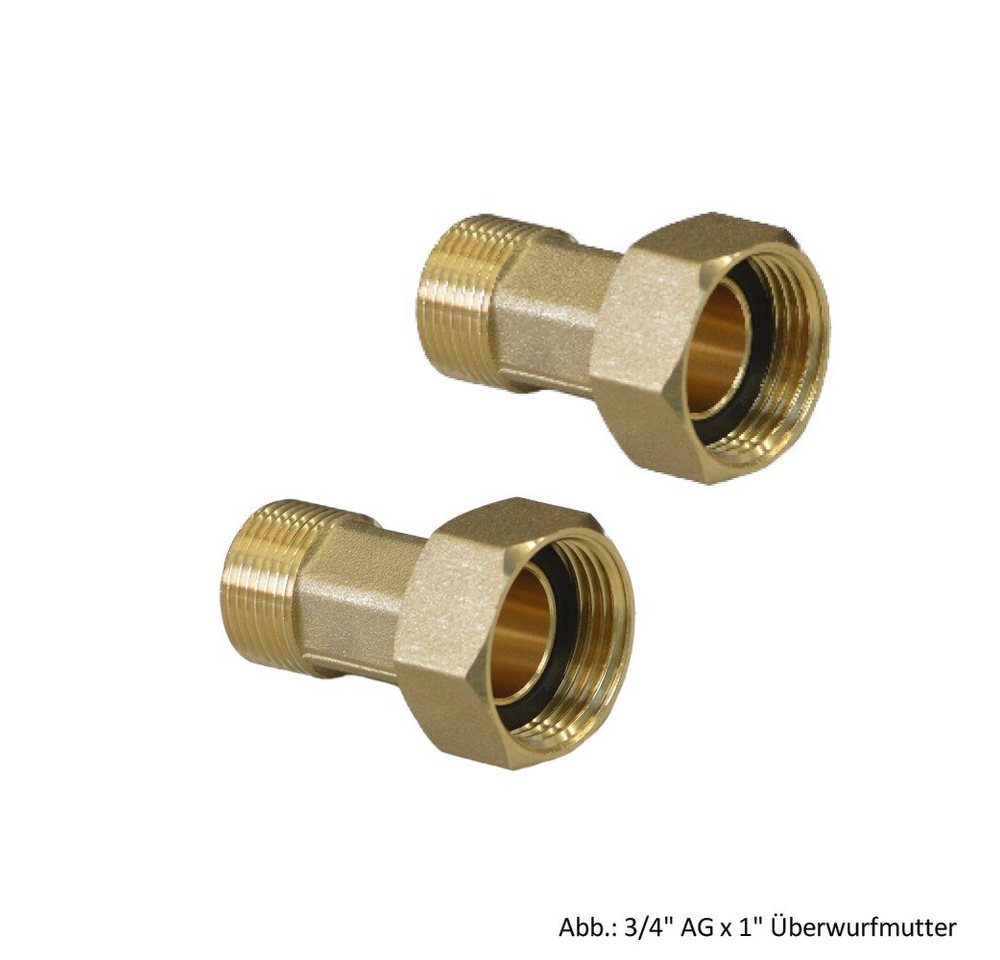 Kaltwasserzähler Wasserzählerverschraubung-Set, MS-blank 1" AG x 1 1/4" Überwurfmutter Kaltwasserzähler Wasserzählerverschraubung-Set, MS-blank 1" AG x 1 1/4" Überwurfmutter von OTTO