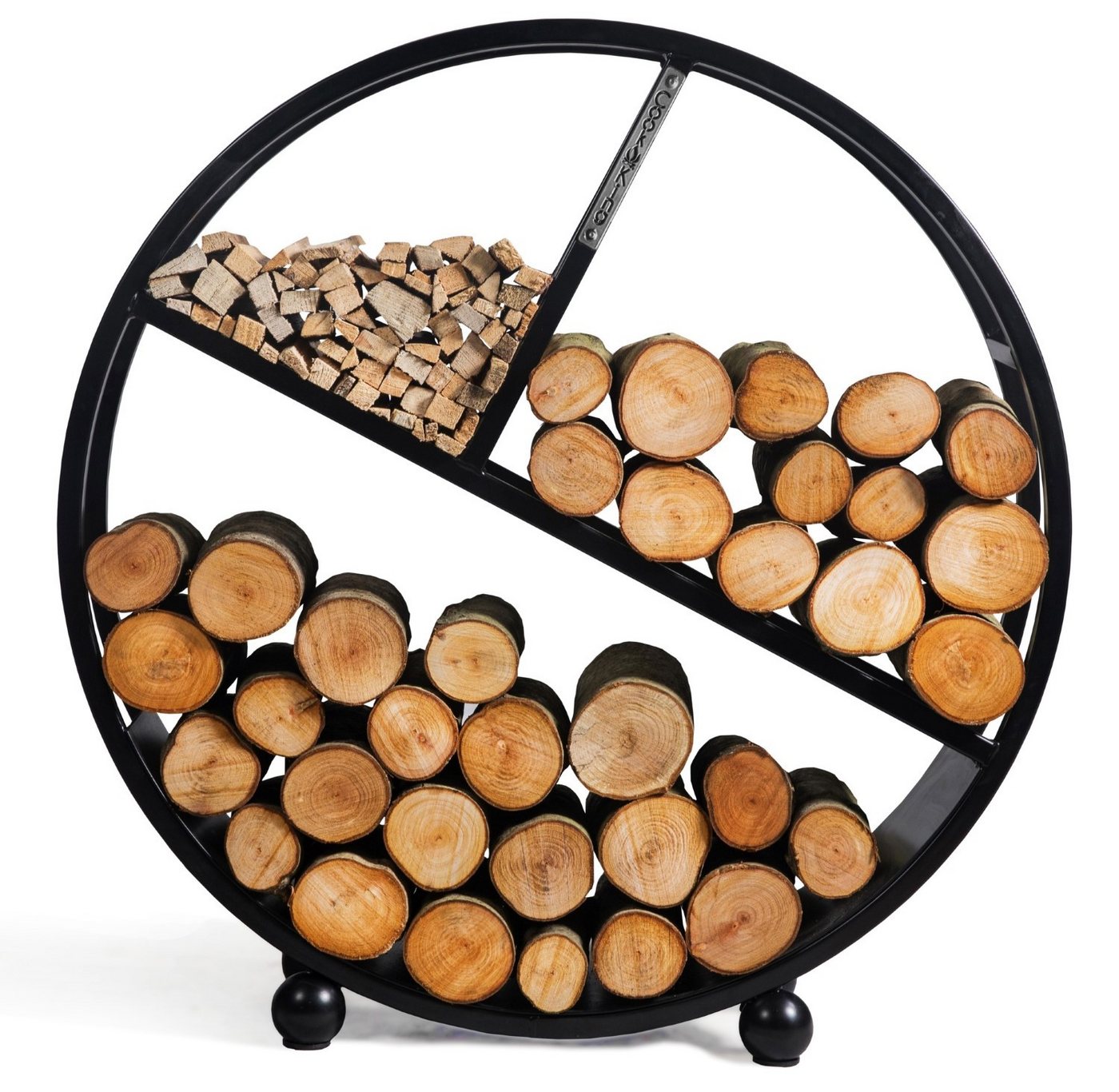 bene on fire Kaminholzregal Kaminholzregal Kalifornien rund - 80 cm, BxTxH:80x25x80 cm, rund und elegant - auch für das Wohnzimmer geeignet bene on fire Kaminholzregal Kaminholzregal Kalifornien rund - 80 cm, BxTxH:80x25x80 cm, rund und elegant - auch für das Wohnzimmer geeignet von bene on fire