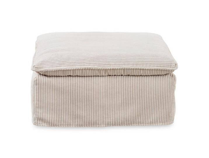 Kawola KAWOLA Hocker NETTA, Polsterhocker Cord Bezug abziehbar verschiedene Farben, weiß von OTTO