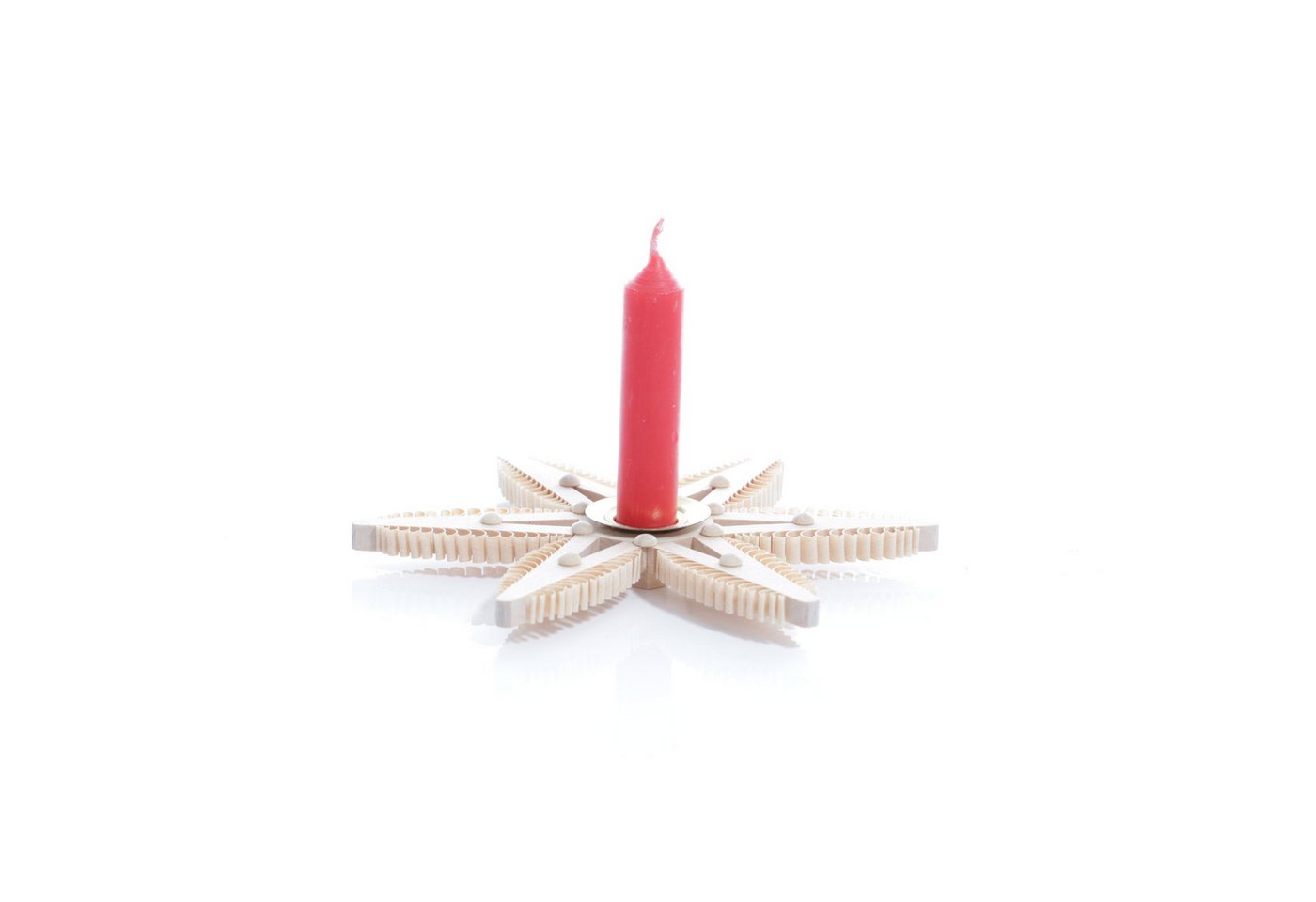 Kerzenhalter Christbaumschmuck Spanstern  Kerzenhalter ø 13 cm NEU, aus gestochenen Span von OTTO