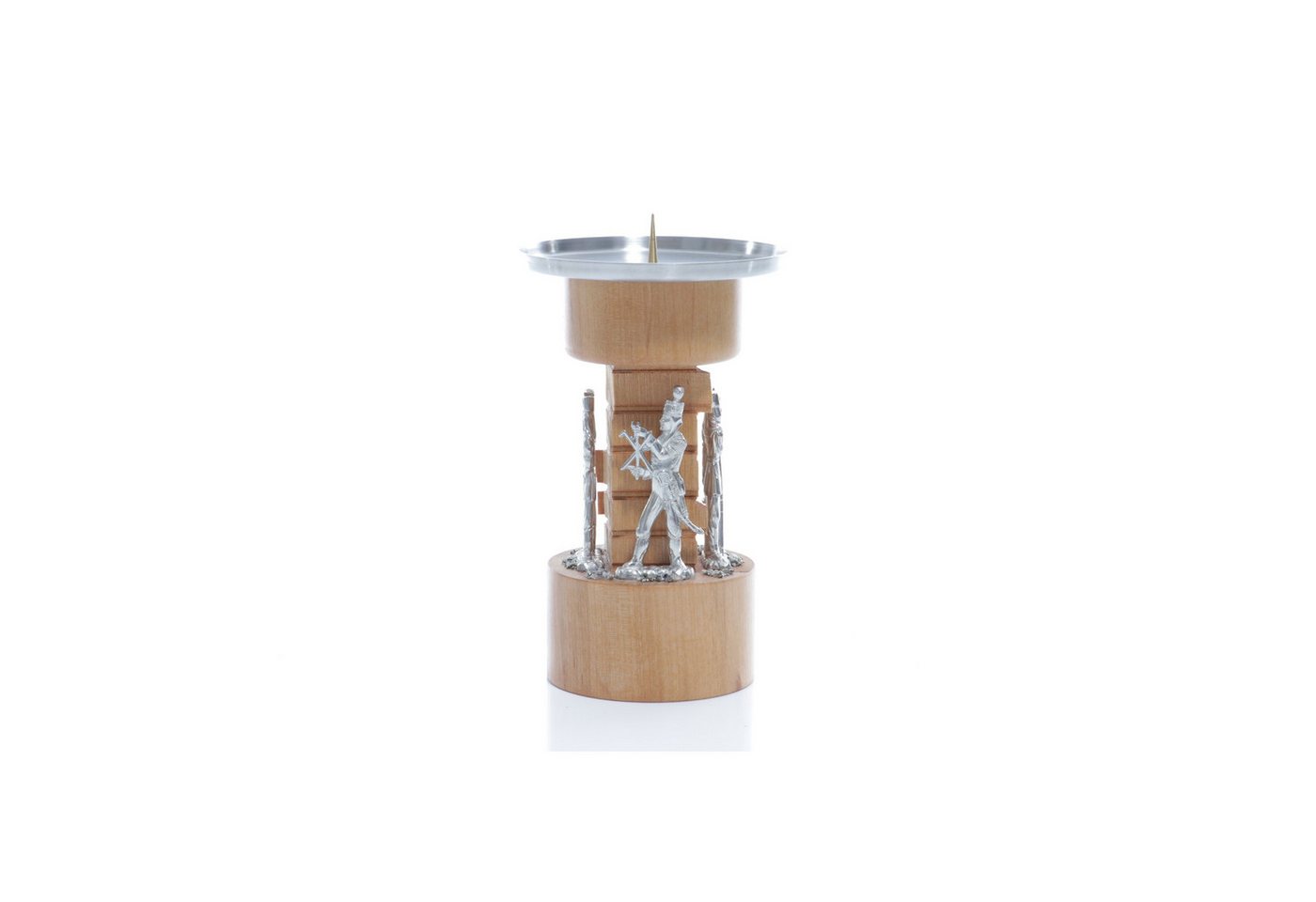 Kerzenhalter Kerzenhalter Bergmänner aus Zinn hell BxHxT 9x14,5x9cm NEU, Mit Zinnfiguren von OTTO