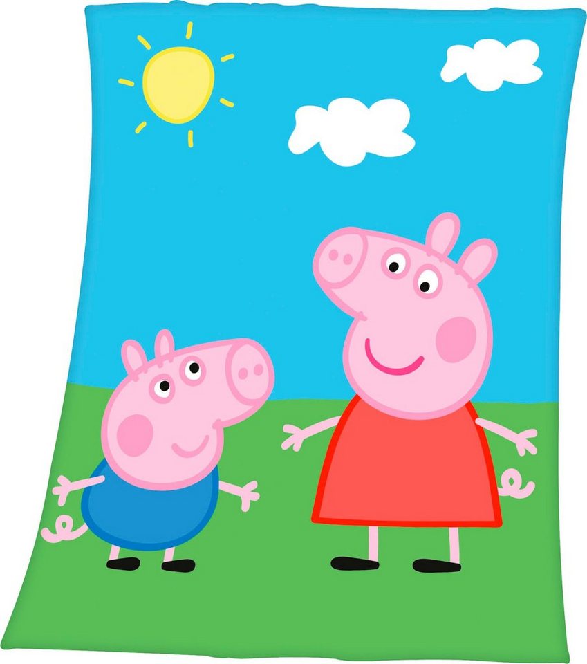 Kinderdecke Peppa Pig, mit tollem Peppa Pig Motiv, Kuscheldecke von OTTO