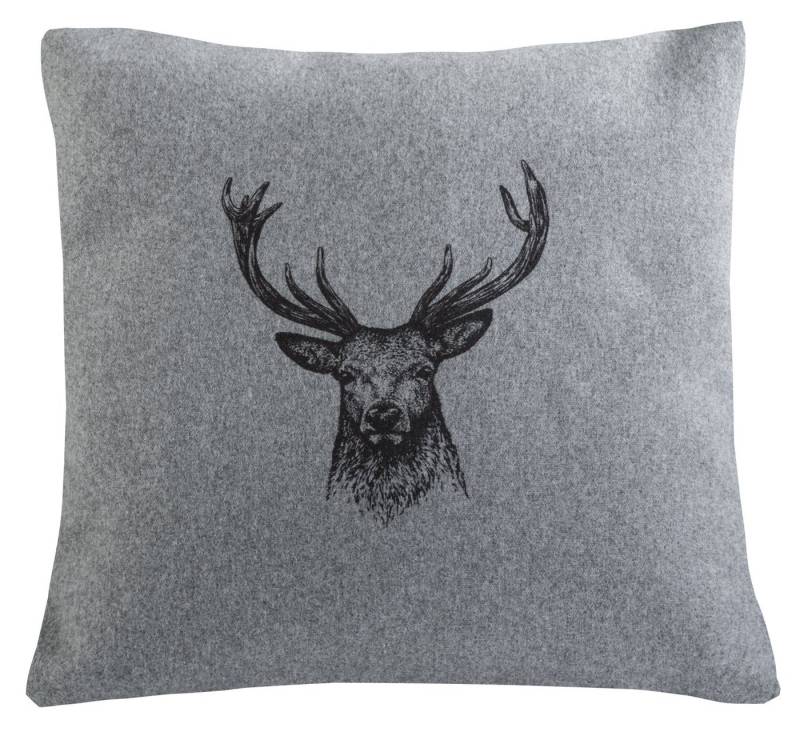 Kissenhülle TROPHY, Grau, Motiv, Kunstfaser, 40 x 40 cm, (1 Stück) von OTTO