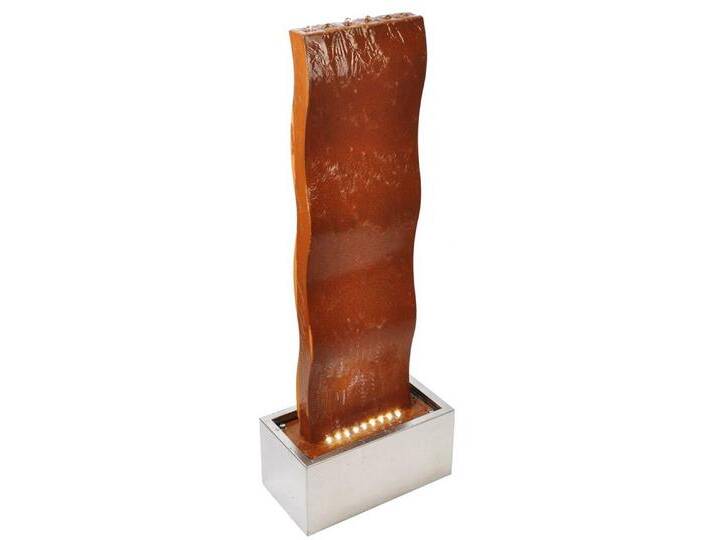 Köhko Gartenbrunnen Brunnen mit LED Cortenstahl Höhe 90 cm Edelstahlbecken Ecuador 32003 von OTTO