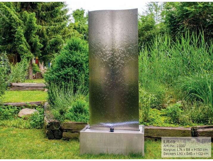 Köhko Gartenbrunnen Libro  mit LED-Beleuchtung Springbrunnen mit Edelstahlbecken 23007, XL von OTTO