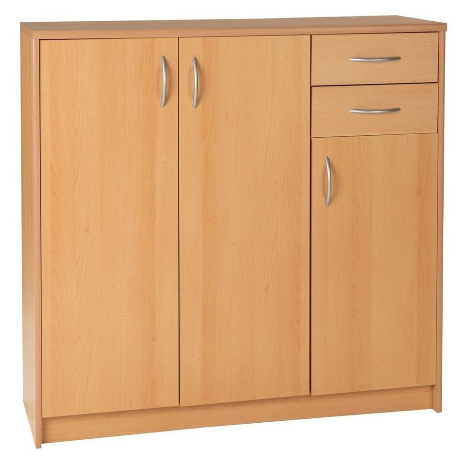 Kommode OPTIMUS, B 109 cm, H 112 cm, Braun Buchedekor, 2 Schubladen, 3 Türen, 5 Einlegeböden von OTTO