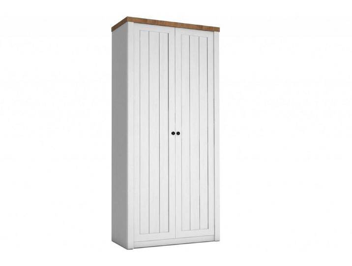 Konsimo KONSIMO® Kleiderschrank LEMAS Drehtürenschrank, hergestellt in der EU mit Kleiderstange, Provenzalische Stil, breite 90 cm, weiß von OTTO