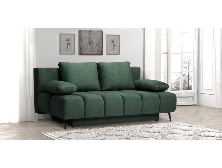 Konstanta Möbelhaus Schlafsofa Ostin Line mit Schlaffunktion und Bettkasten 200x100 cm, 2 Teile, Mit Bettfunktion und Bettkasten, Mit Federkern, grün von OTTO