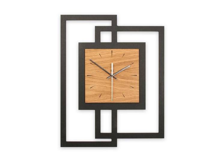 Kreative Feder Wanduhr Design-Wanduhr „Modern Style“ aus Holz (ohne Ticken; Funk- oder Quarzuhrwerk; elegant, außergewöhnlich, modern), schwarz von OTTO