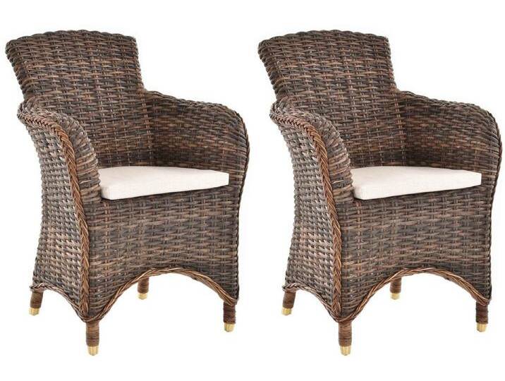 Krines Home Esszimmersessel 2er Set Esszimmersessel Rattan Esszimmerstuhl mit Armlehne Sessel, beige braun, Braun Natur Krines Home Esszimmersessel 2er Set Esszimmersessel Rattan Esszimmerstuhl mit Armlehne Sessel, beige braun, Braun Natur von OTTO