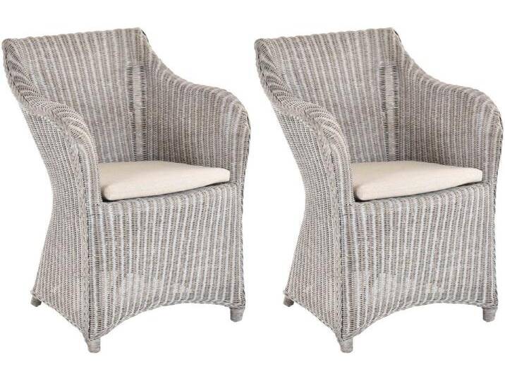 Krines Home Esszimmersessel 2er Set Rattan Esszimmersessel Dive Esszimmerstuhl mit Armlehne Sessel (Spar-Set, 2-St., 2er-Set), Rattansessel, Esszimmer von OTTO