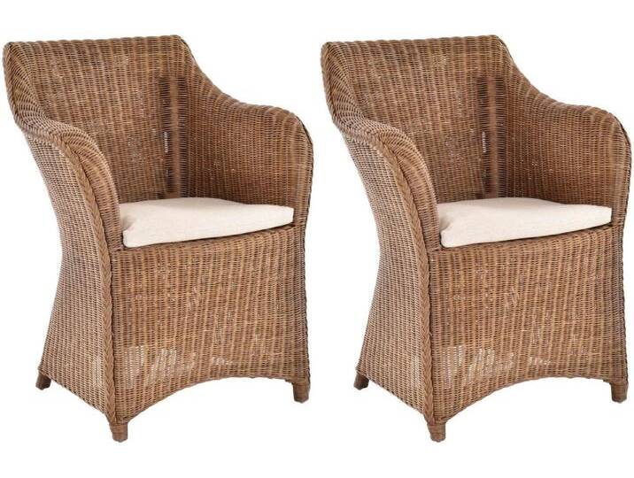 Krines Home Esszimmersessel 2er Set Rattan Esszimmersessel Dive Esszimmerstuhl mit Armlehne Sessel (Spar-Set, 2-St., 2er-Set), Rattansessel, Esszimmer von OTTO