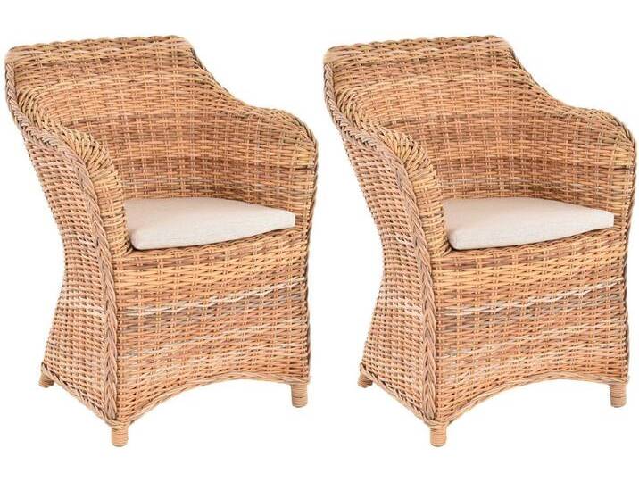 Krines Home Esszimmersessel 2er Set Rattan Esszimmersessel Dive Esszimmerstuhl mit Armlehne Sessel (Spar-Set, 2-St., 2er-Set), Rattansessel, Esszimmer von OTTO