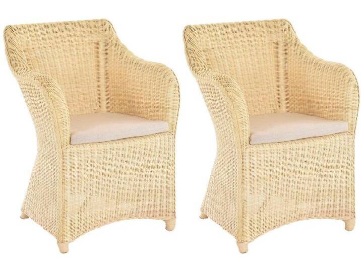 Krines Home Esszimmersessel 2er Set Rattan Esszimmersessel Dive Esszimmerstuhl mit Armlehne Sessel (Spar-Set, 2-St., 2er-Set), Rattansessel, Esszimmer von OTTO