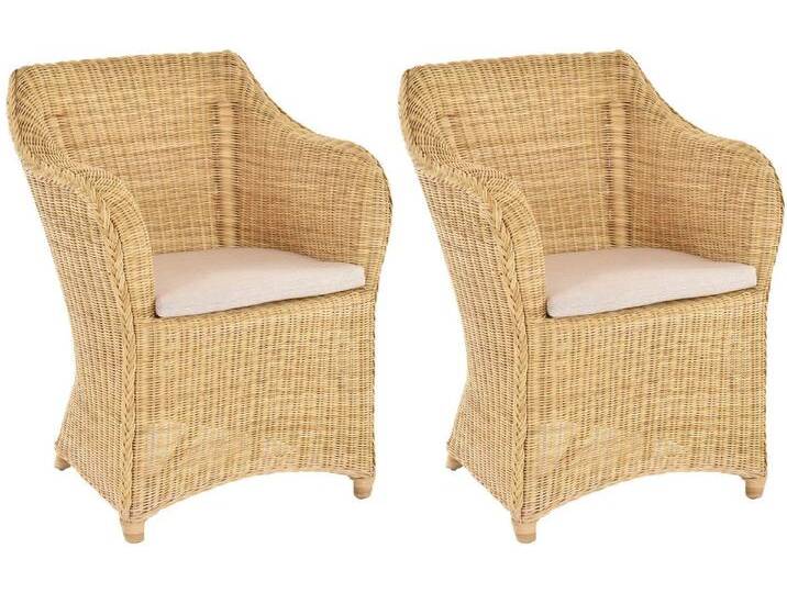 Krines Home Esszimmersessel 2er Set Rattan Esszimmersessel Dive Esszimmerstuhl mit Armlehne Sessel (Spar-Set, 2-St., 2er-Set), Rattansessel, Esszimmer von OTTO