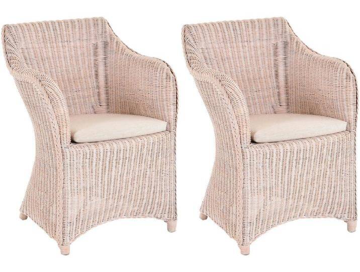 Krines Home Esszimmersessel 2er Set Rattan Esszimmersessel Dive Esszimmerstuhl mit Armlehne Sessel (Spar-Set, 2-St., 2er-Set), Rattansessel, Esszimmer von OTTO