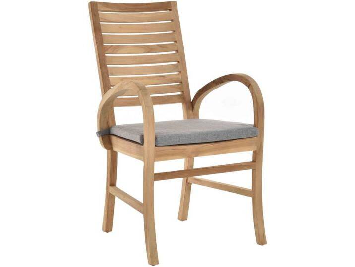 Krines Home Esszimmersessel Teakstuhl Holz Teak Stuhl Esszimmerstuhl mit Polster Sessel Massiv, beige, Mozart Krines Home Esszimmersessel Teakstuhl Holz Teak Stuhl Esszimmerstuhl mit Polster Sessel Massiv, beige, Mozart von OTTO