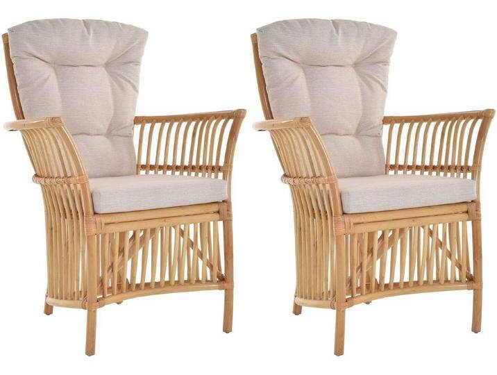 Krines Home Esszimmerstuhl 2er Set Esszimmerstühle Natur Rattanstuhl mit Armlehne mit Polster, Rattan Esszimmer Stuhl Viero, gelb Krines Home Esszimmerstuhl 2er Set Esszimmerstühle Natur Rattanstuhl mit Armlehne mit Polster, Rattan Esszimmer Stuhl Viero, gelb von OTTO