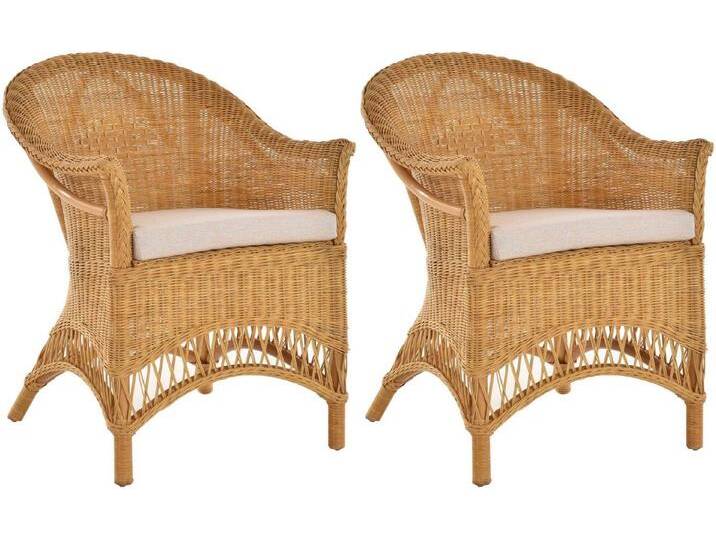 Krines Home Loungesessel 2er Set Extra breiter Rattansessel Landhaus Flechtsessel Wintergarten, Natur Rattan Sessel Korbsessel, gelb, Honig Krines Home Loungesessel 2er Set Extra breiter Rattansessel Landhaus Flechtsessel Wintergarten, Natur Rattan Sessel Korbsessel, gelb, Honig von OTTO