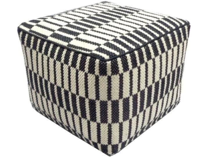Krines Home Polsterhocker Sitzwürfel Fußhocker Schwarz Weiss Sitzhocker Streifen 45x45x35cm, Baumwolle Polsterhocker, schwarz Krines Home Polsterhocker Sitzwürfel Fußhocker Schwarz Weiss Sitzhocker Streifen 45x45x35cm, Baumwolle Polsterhocker, schwarz von OTTO